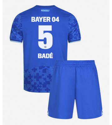 Bayer Leverkusen Loic Bade #5 Tercera Equipación Niños 2025-26 Manga Corta (+ Pantalones cortos)